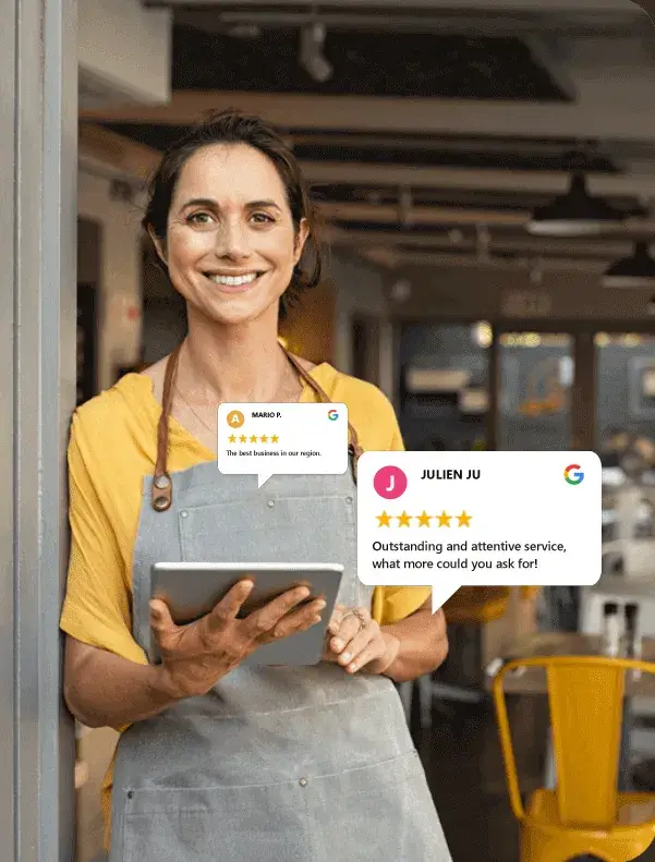 Dashboard met Google recensie statistieken